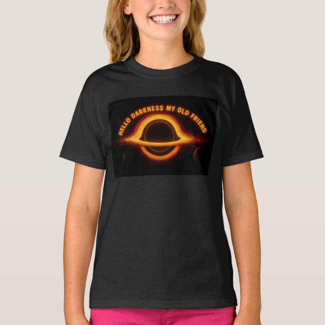 Camiseta Conversação Interestelar de Buraco Negro (Frente)