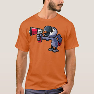 Camiseta Conversando com Cinza de papagaio africano para Ne
