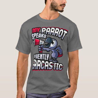 Camiseta Conversando com Cinza de papagaio africano para Ne