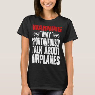 Camiseta Conversar Sobre Aviões Legal Piloto Avião Aéreo