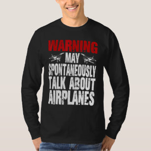 Camiseta Conversar Sobre Aviões Legal Piloto Avião Aéreo