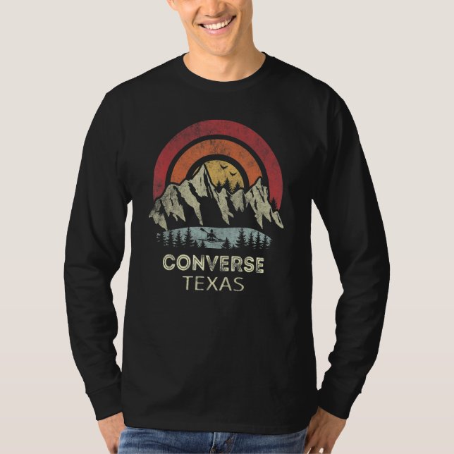 Camiseta Converse Texas Mountain Sunset Sunrise Kayaking (Frente)