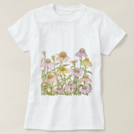Camiseta Conversores Rosa Daisy Arte Botânica Floral