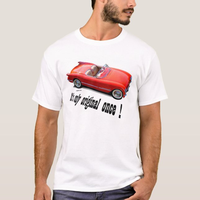 Camiseta Convertible 1955 de Chevrolet Corvette (Frente)