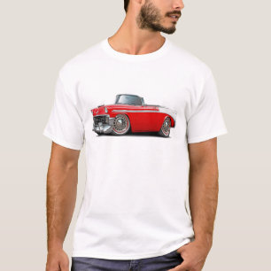 Camiseta Convertible 1956 Vermelho-Branco de Chevy Belair