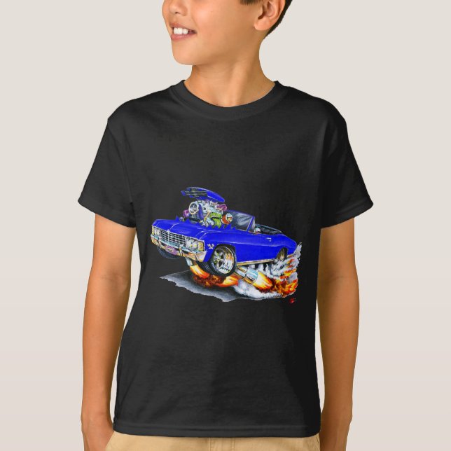 Camiseta Convertible 1965-66 azul do Impala (Frente)