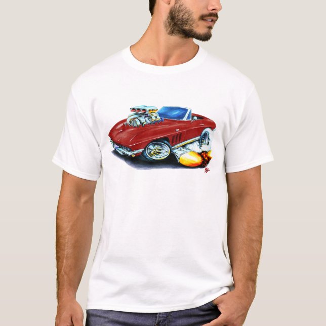 Camiseta Convertible 1965 marrom de Corveta (Frente)