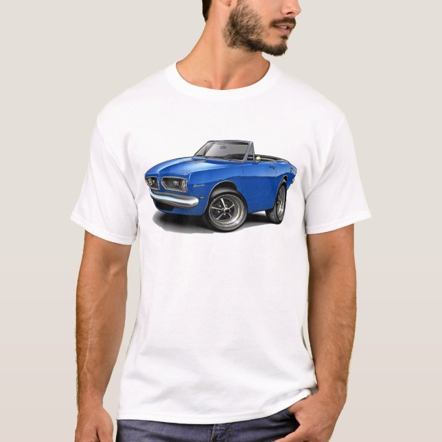 Camiseta Convertible 1967-69 azul do Barracuda (Frente)