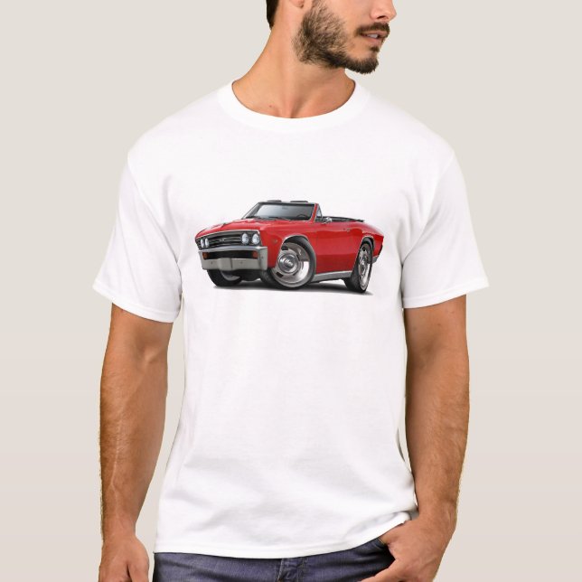 Camiseta Convertible 1967 vermelho de Chevelle (Frente)