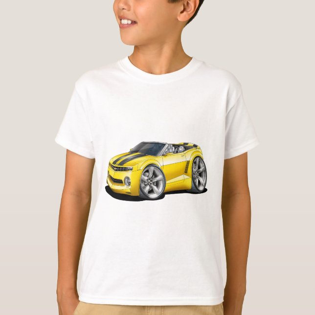 Camiseta Convertible 2012 Amarelo-Preto de Camaro (Frente)