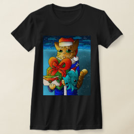 Camiseta Convidado de Gato de Natal