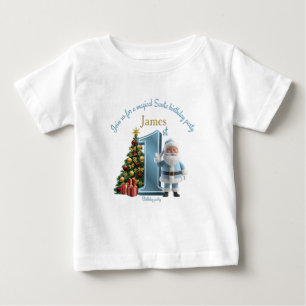 Camiseta Convite de Aniversário Mágico do Papai Noel – 1º A