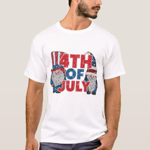 Camiseta Convite de Gnomos Patrióticos para o 4 de Julho Rú