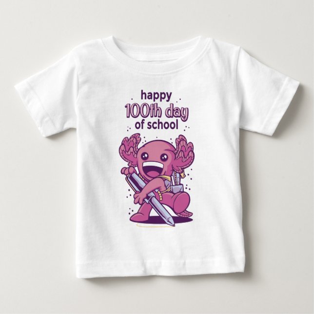 Camiseta convite para o 100º dia de aula (Frente)