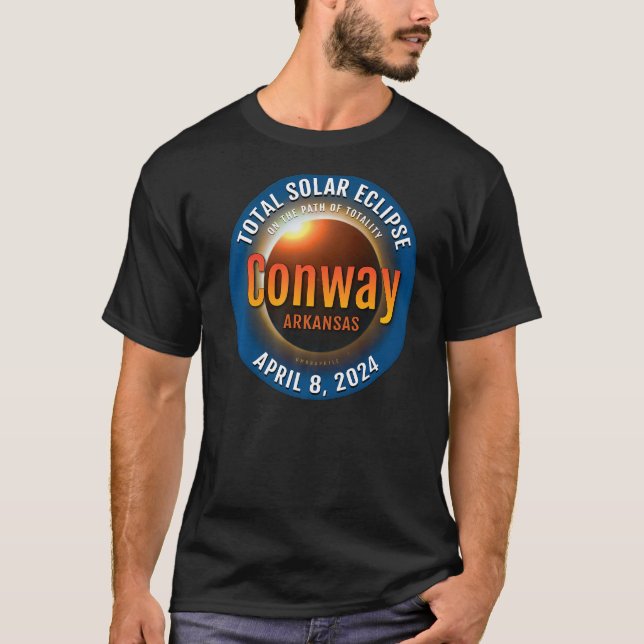 Camiseta Conway Arkansas AR Total Eclipse Solar 2024 3 (Frente)