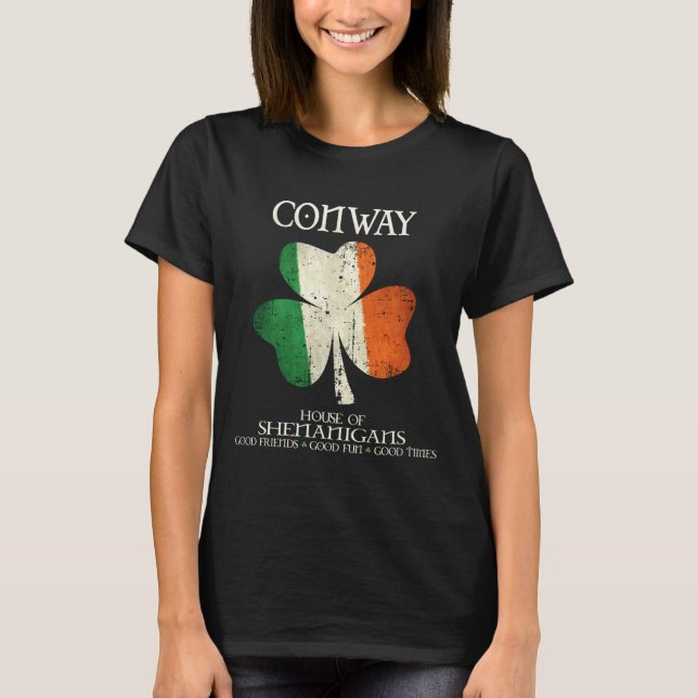 Camiseta Conway Last Name Family Ireland Irish House Of She (Frente)