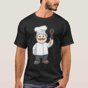 Camiseta Cook Chef - Colher do Cozinhar da placa de Cozinha
