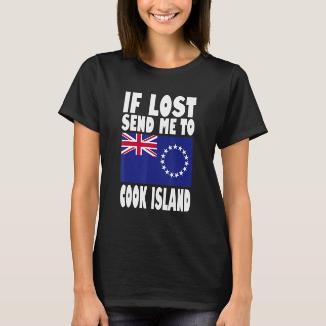 Camiseta Cook Island Flag Design  If lost send me to Cook I (Frente)