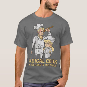 Camiseta Cook Mágico E Melhor Pai No Dau Do cozinhar Mundia