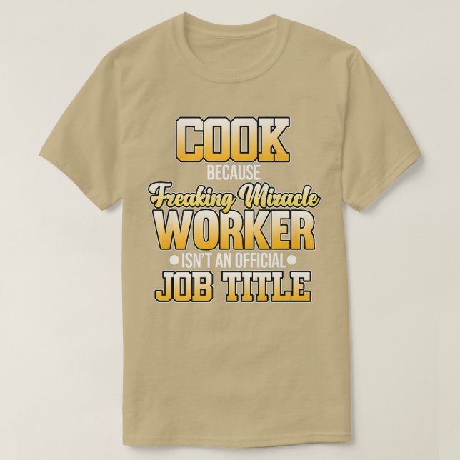Camiseta Cook Miracle Worker Chef Cozinhar Kitchen Gray (Frente do Design)