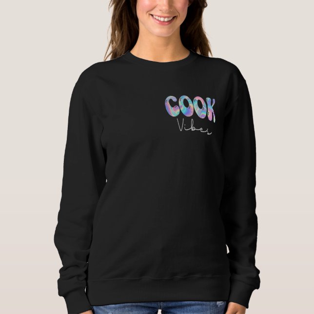 Camiseta Cook Vibes Groovy de volta para a escola Professor (Frente)