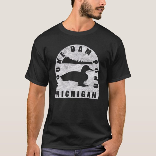 Camiseta Cooke Dam Pond Loon Michigan (Frente)