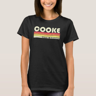 Camiseta Cooke Surname Retro Vintage 80s 90s Aniversário Re