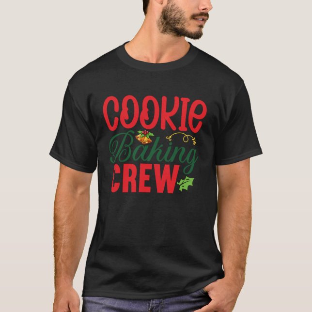 Camiseta Cookie Baking Crew Christmas  Gingerbread (Frente)