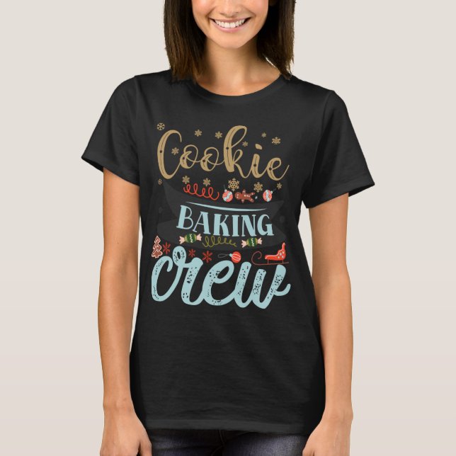 Camiseta Cookie Baking Crew Christmas Holiday Family T Shir (Frente)