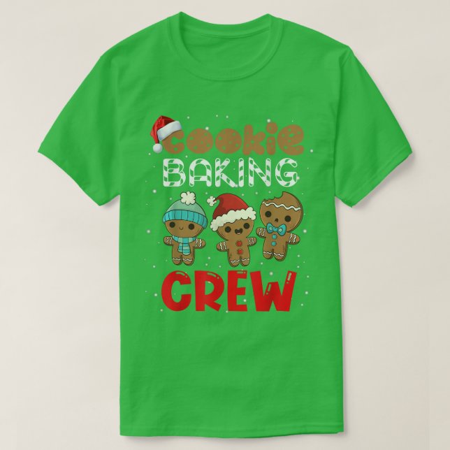 Camiseta Cookie Baking Crew Christmas Pajamas Family Ginger (Frente do Design)