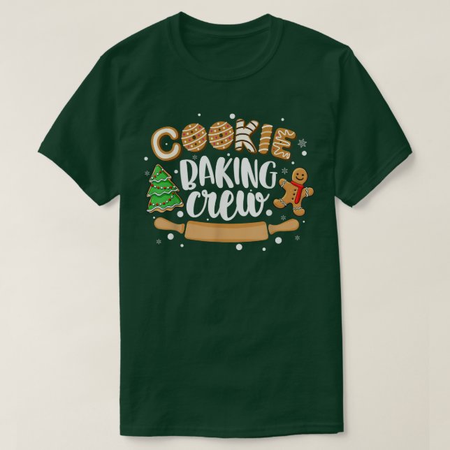 Camiseta Cookie Baking Crew Christmas Santa Family Gingerbr (Frente do Design)