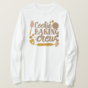 Camiseta Cookie Baking Crew Cozinhar Utensils Natal
