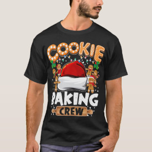 Camiseta Cookie Baking Crew Engraçado Luzes de Natal Ginger