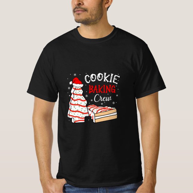 Camiseta Cookie Baking Crew Engraçado Natal (Frente)