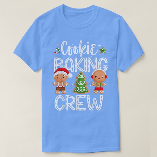 Camiseta Cookie Baking Crew Família Natal Gingerpão Te (Frente do Design)