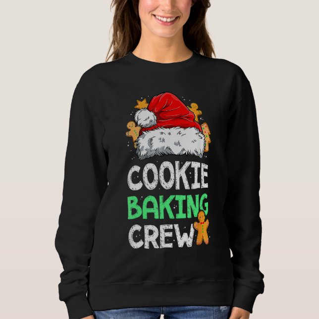 Camiseta Cookie Baking Crew Family Christmas Gingerbread Te (Frente)