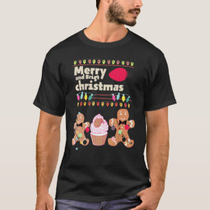Camiseta Cookie Baking Crew Feliz E Bright Funn De Natal