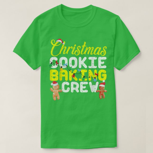 Camiseta Cookie Baking Crew Gingerbird Man (Frente do Design)