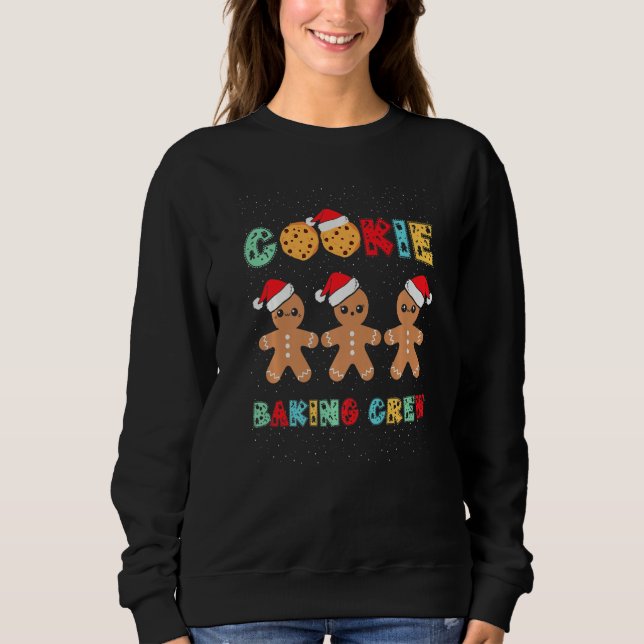 Camiseta Cookie Baking Crew Gingerbread Men With Xmas Hats  (Frente)