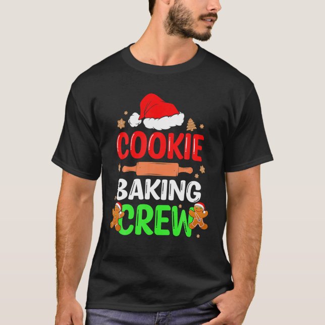 Camiseta Cookie Baking Crew Merry Xmas Natal Pajama (Frente)