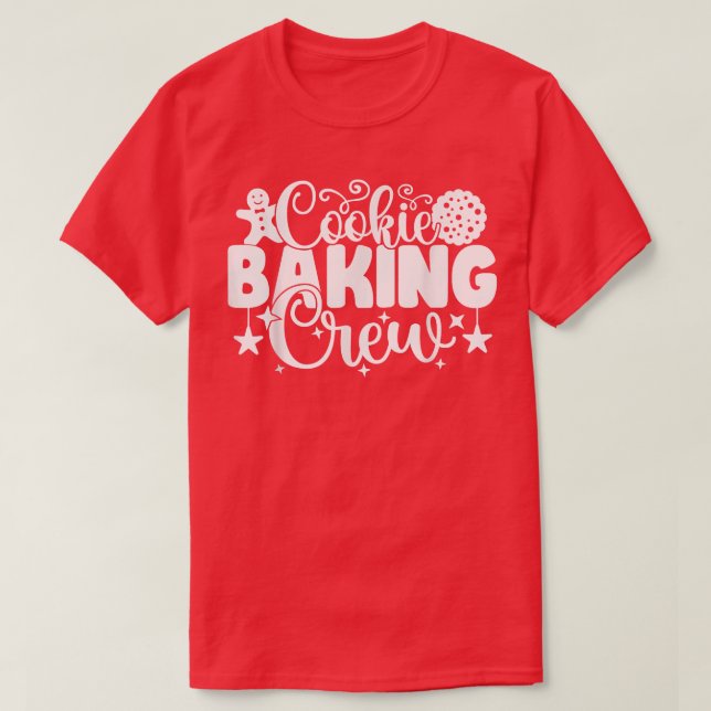 Camiseta Cookie Baking Crew Natal 2022 Funny Pajama Fam (Frente do Design)