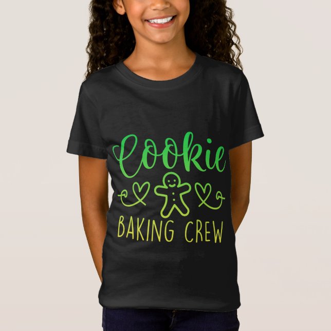 Camiseta Cookie Baking Crew Natal Família Natal Natal Natal (Frente)