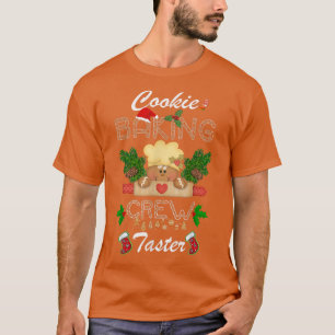 Camiseta Cookie Baking Crew Taster Gingerbird Mães de Natal