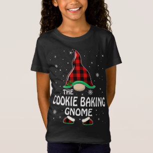 Camiseta Cookie Baking Gnomo Xadrez Buffalo Família Matriz