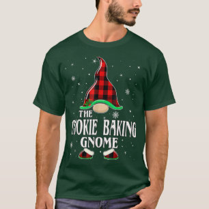 Camiseta Cookie Baking Gnomo Xadrez Buffalo Família Matriz