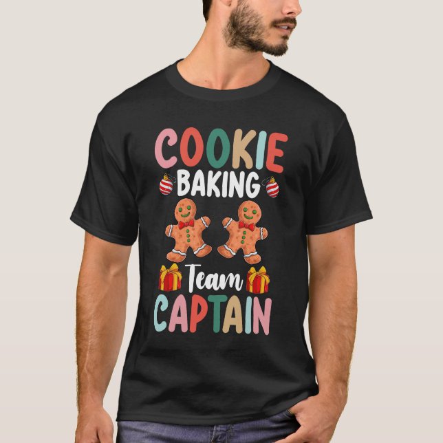 Camiseta Cookie Baking Team Capitão Família Natal (Frente)