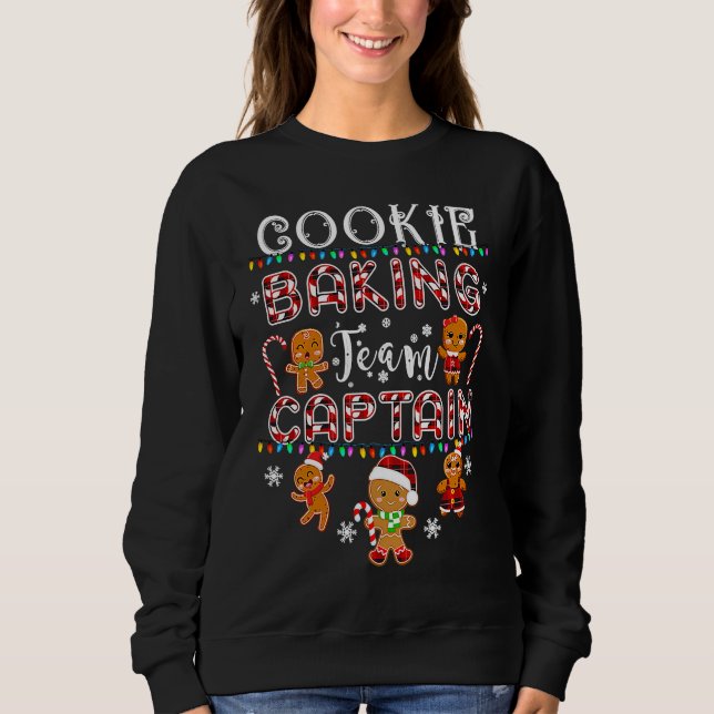 Camiseta Cookie Baking Team Captain Gingerbread Red Plaid C (Frente)