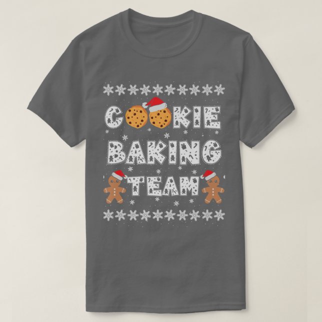 Camiseta Cookie Baking Team Gingerbis Men com chapéus de Na (Frente do Design)