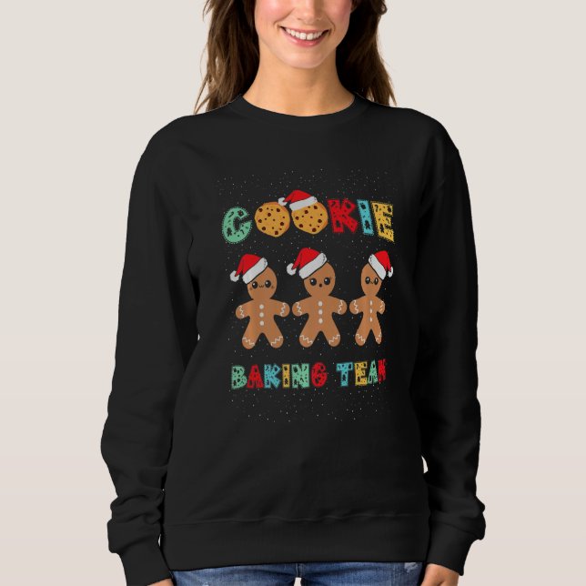 Camiseta Cookie Baking Team Gingerbread Men With Xmas Hats  (Frente)