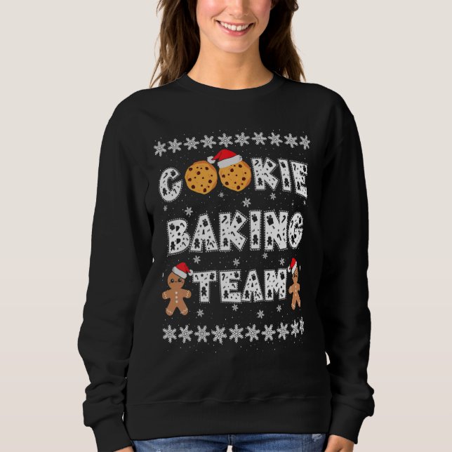 Camiseta Cookie Baking Team Gingerbread Men with Xmas Hats  (Frente)